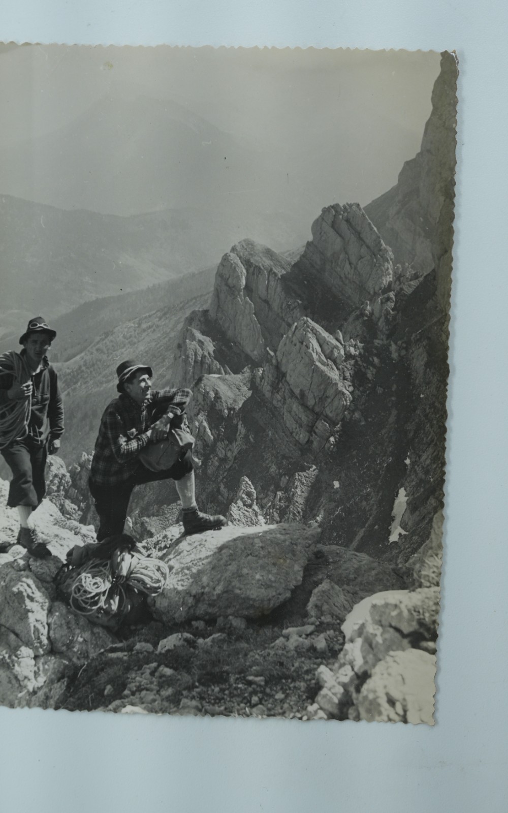 TIRAGE PHOTO Argentique France alpiniste amateur à Chamonix 10x15cm 1940