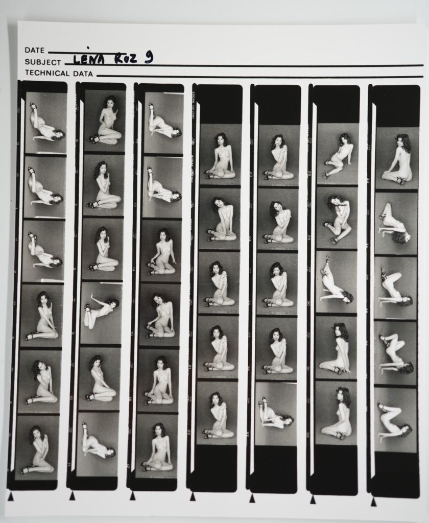 TIRAGE PHOTO Argentique planche contact nu artistique femme nue 24X29cm 1980