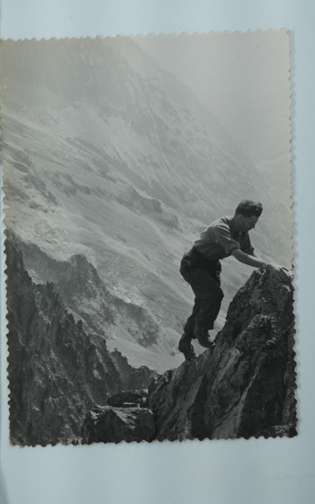 TIRAGE PHOTO Argentique France alpiniste amateur à Chamonix 10x15cm 1940