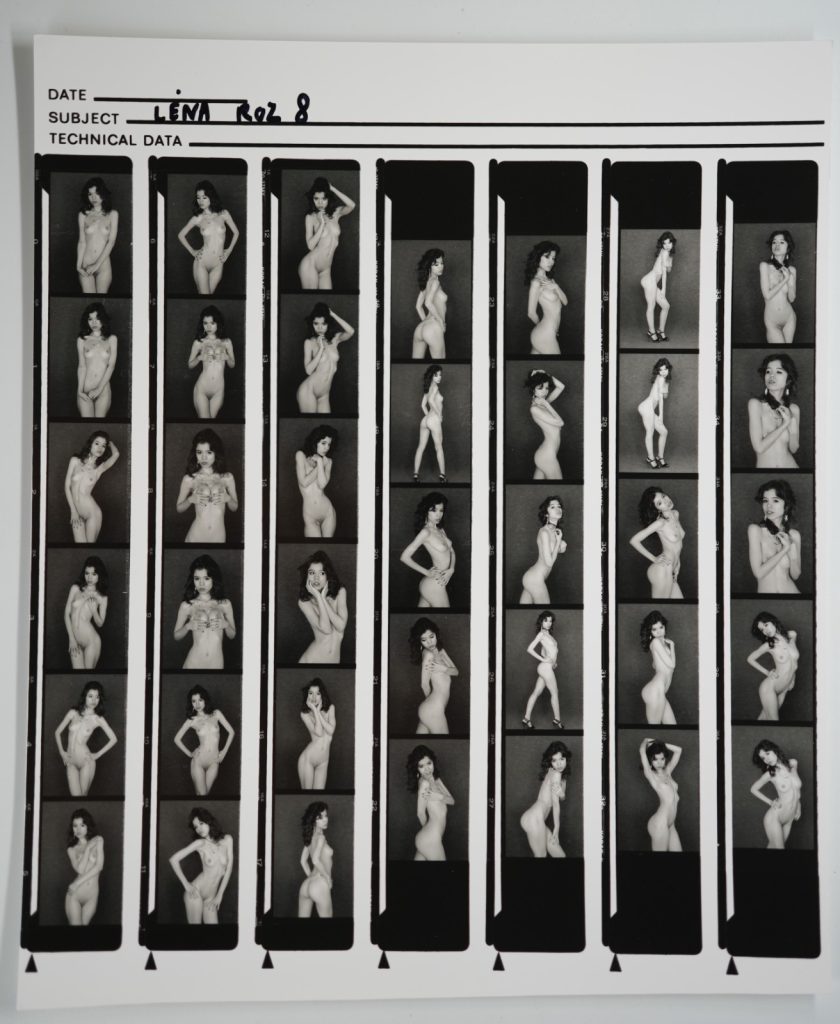 TIRAGE PHOTO Argentique planche contact nu artistique femme nue 24X29cm 1980