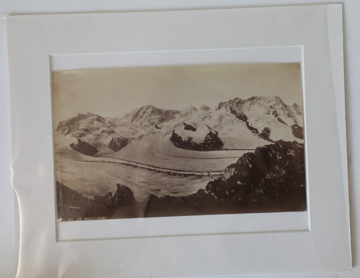 TIRAGE PHOTO Suisse Mont Rose albumine 1880 13X22cm – Image 2