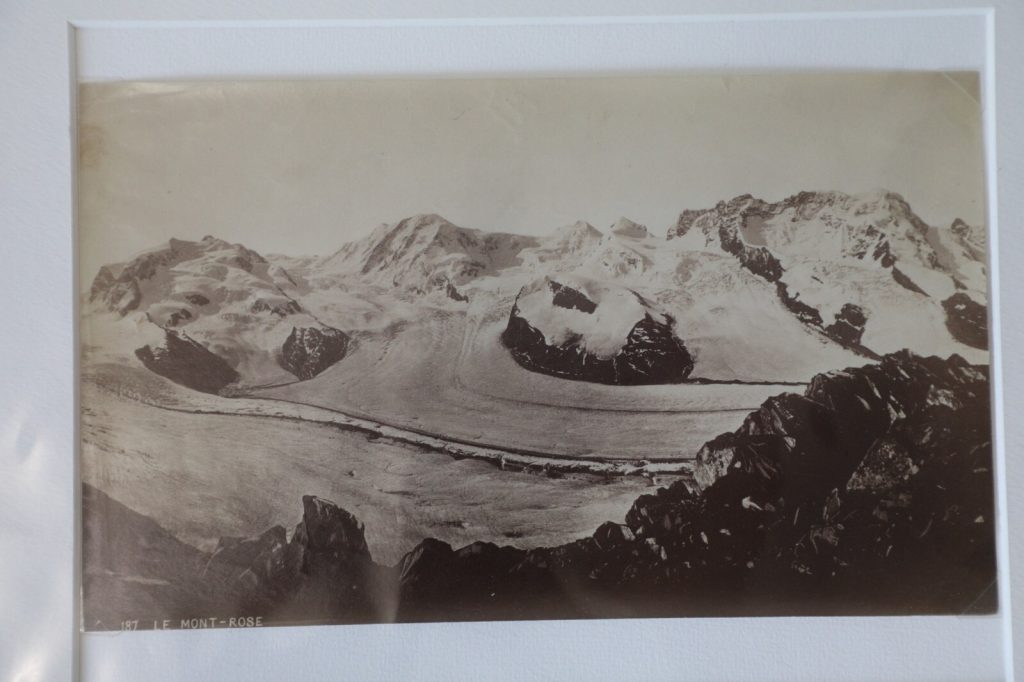 TIRAGE PHOTO Suisse Mont Rose albumine 1880 13X22cm