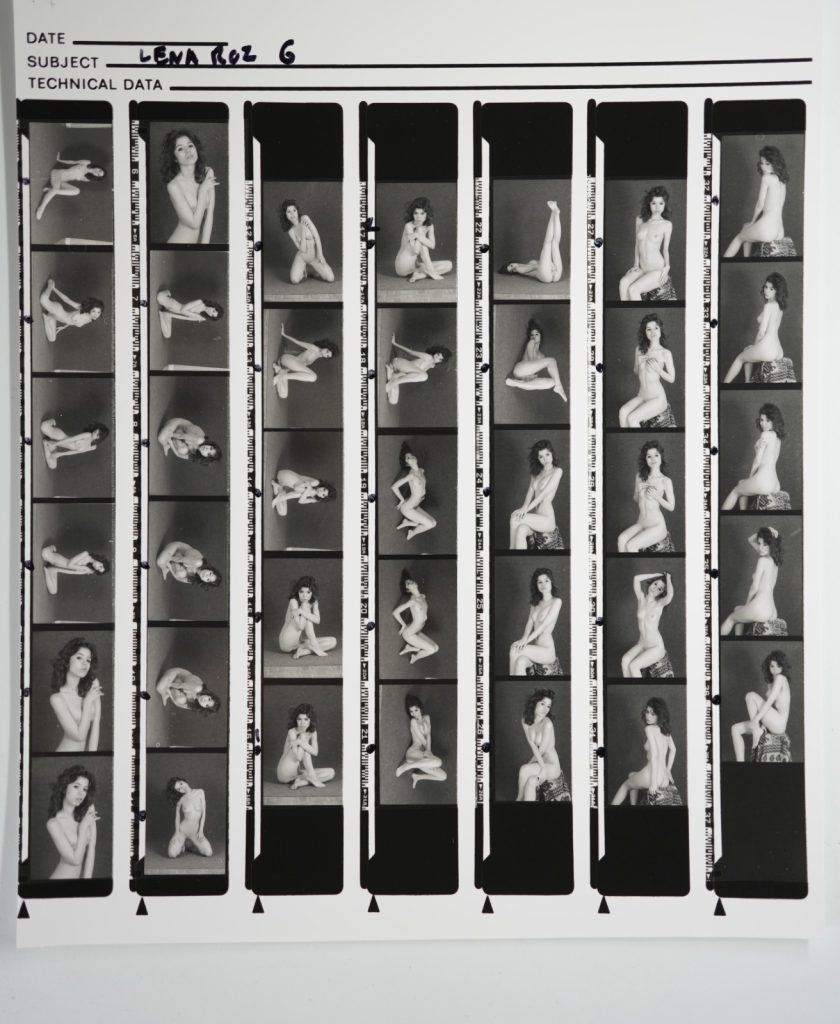 TIRAGE PHOTO Argentique planche contact nu artistique femme nue 24X29cm 1980
