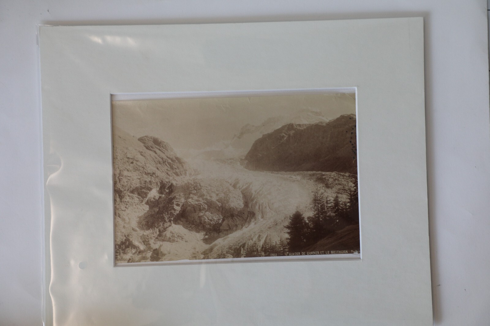 PHOTO Photographe : Jullien Albumine 1880 MONTAGNE SUISSE glacier 13X22cm – Image 2