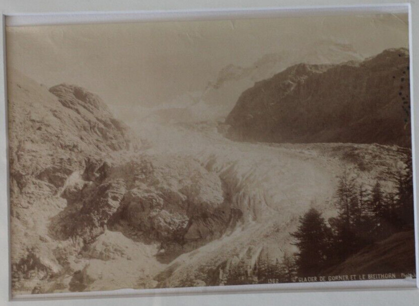 PHOTO Photographe : Jullien Albumine 1880 MONTAGNE SUISSE glacier 13X22cm
