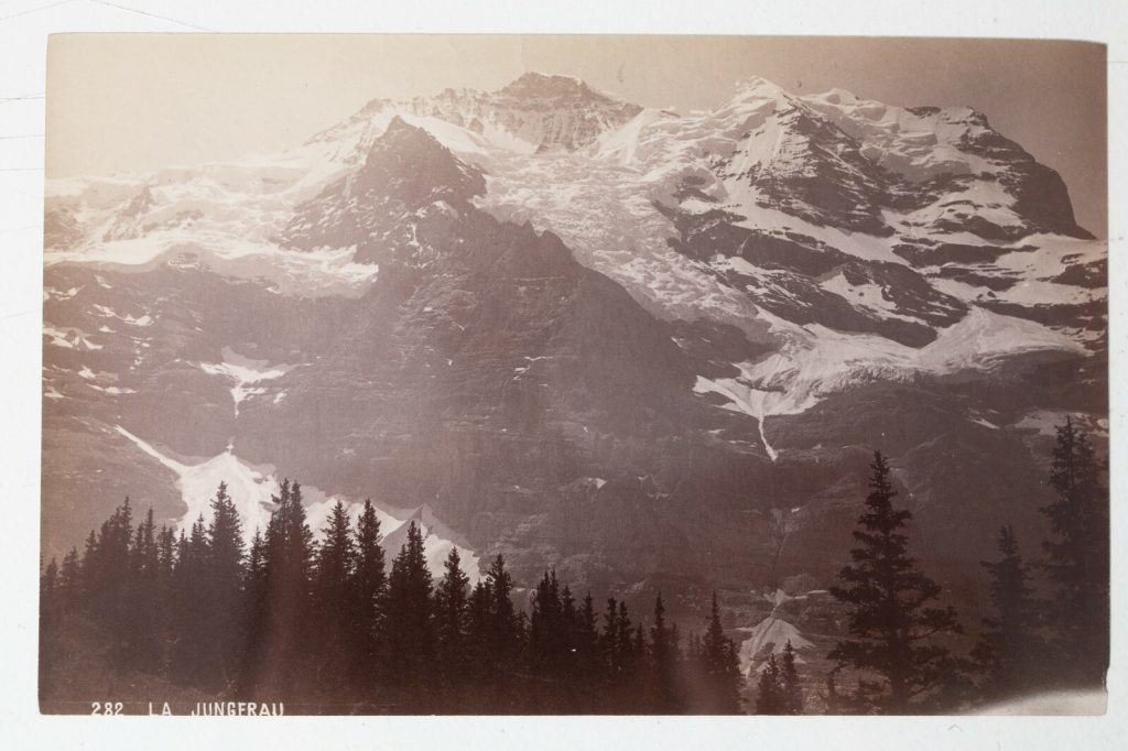 photo albumine suisse format 10x15cm bon état montagne "la Jungerau" 1880