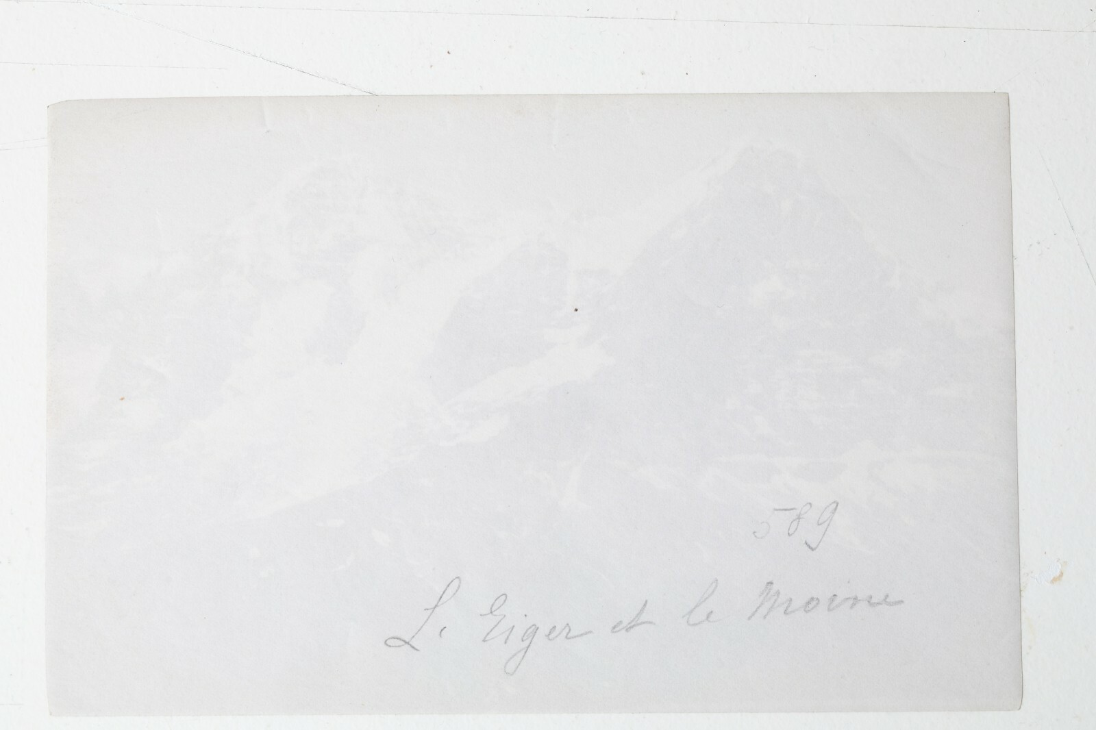 photo animé albumine suisse 10x15cm montagne L'eiger et le moine 1880 – Image 2
