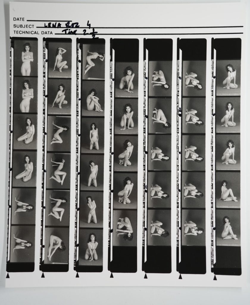 TIRAGE PHOTO Argentique planche contact nu artistique femme nue 24X29cm 1980