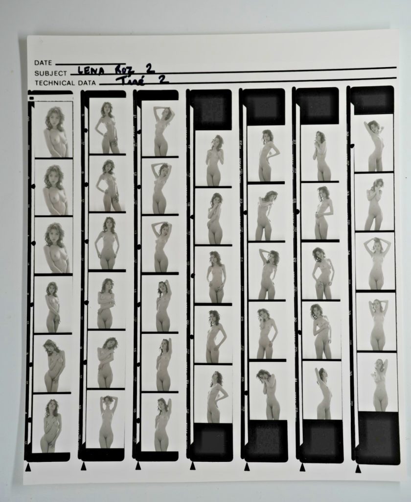 TIRAGE PHOTO Argentique planche contact nu artistique femme nue 24X29cm 1980