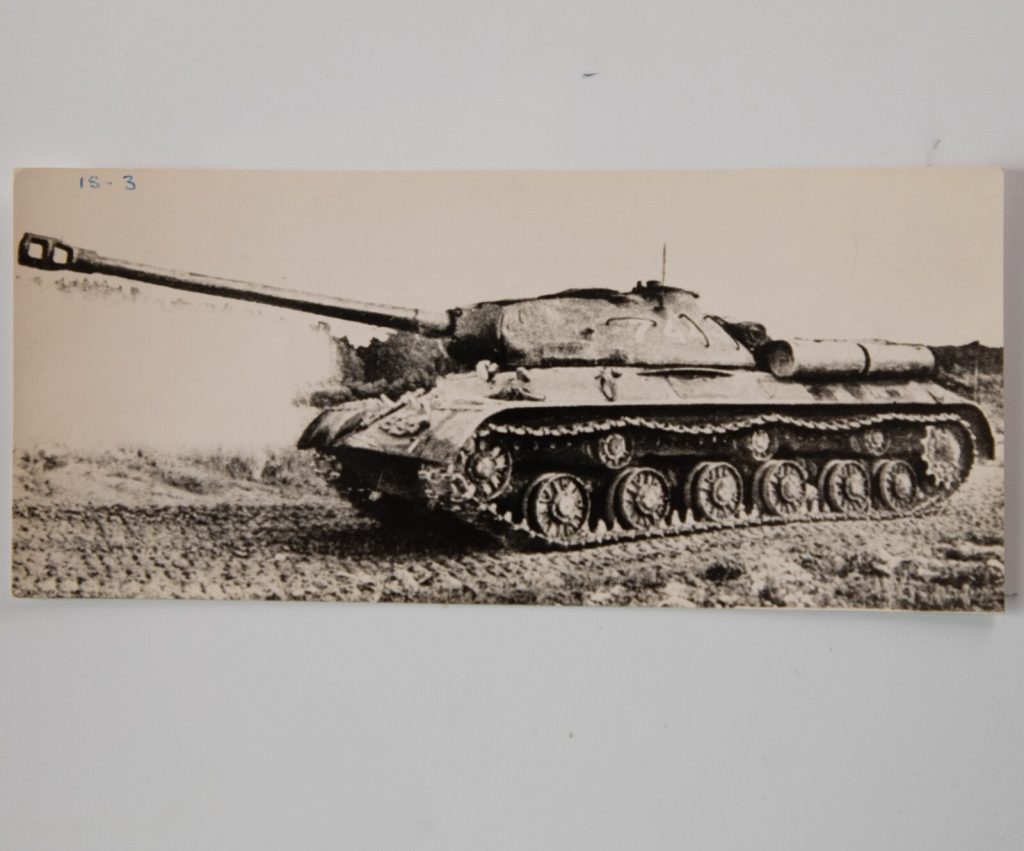 TIRAGE PHOTO ARGENTIQUE DE PRESSE 1955 TANK MILITARIA PANORAMIQUE 21cm