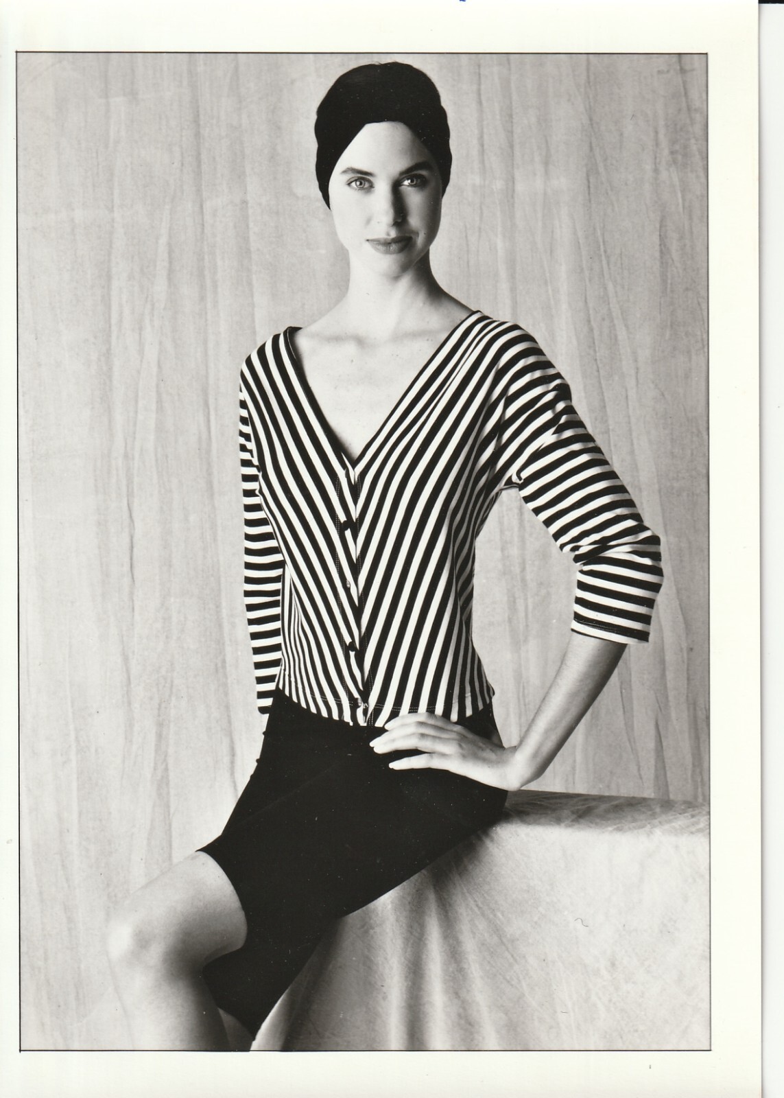 PHOTO Argentique LA REDOUTE MODE FEMME GILET 1990 SERVICE DE PRESSE 13X19cm