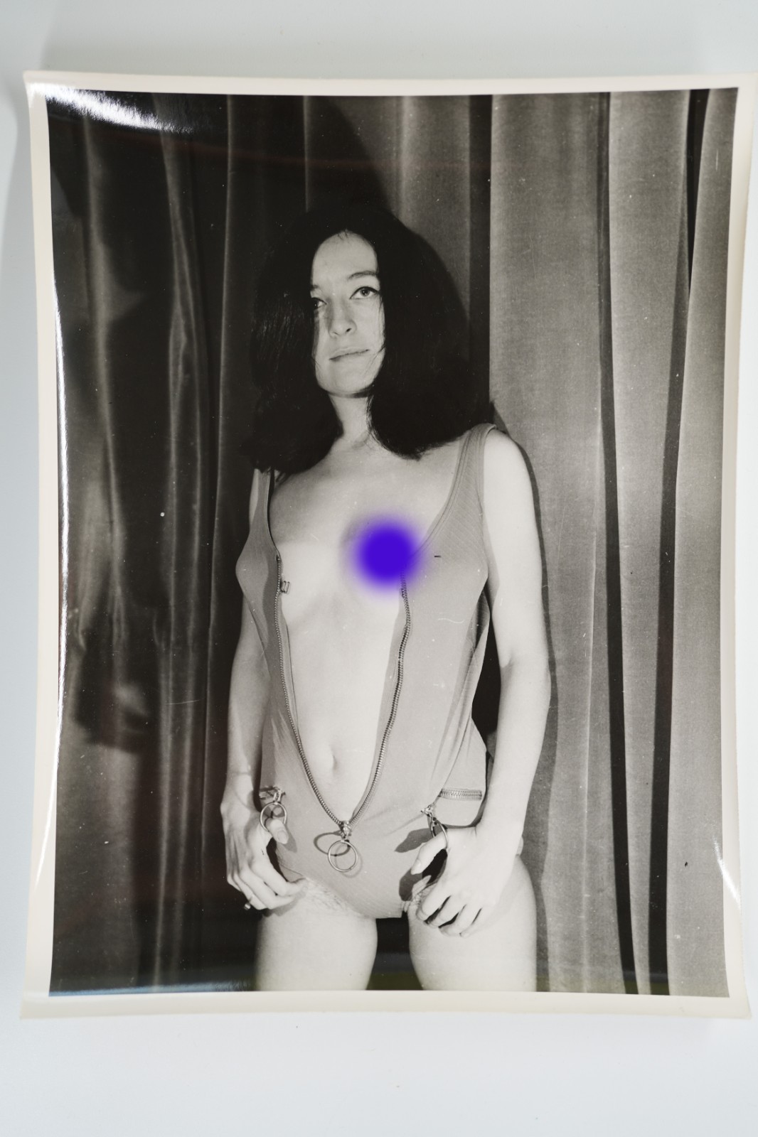 TIRAGE PHOTO ARGENTIQUE 1960' FEMME NUE NU ARTISTIQUE 18X24CM