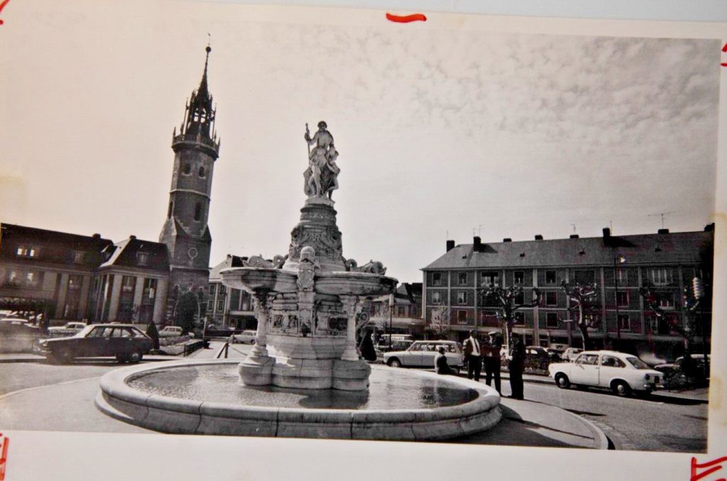 TIRAGE PHOTO	ARGENTIQUE PHOTO DE PRESSE 1970	NORMANDIE 13X22cm FONTAINE