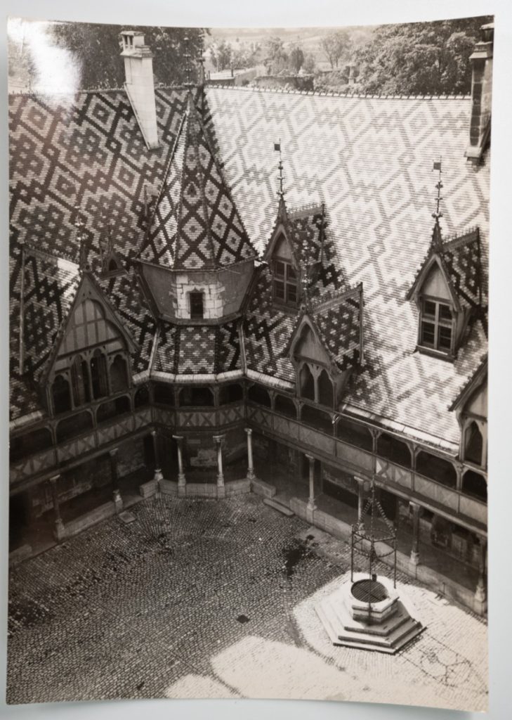 TIRAGE PHOTO DE PRESSE France PALAIS DUCAL NEVERS 13X18cm 1950 tampon de presse