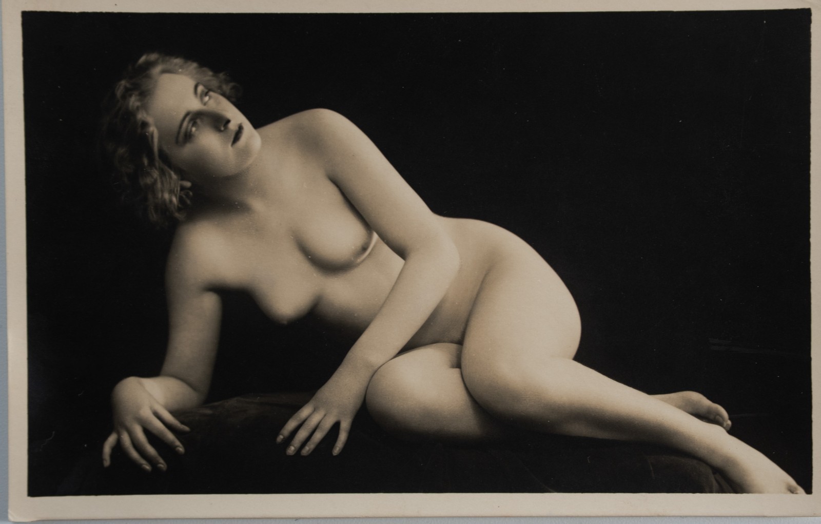 PHOTO CARTE Argentique France PINUP FEMME NUE NU ARTISTIQUE 9X14cm 1920