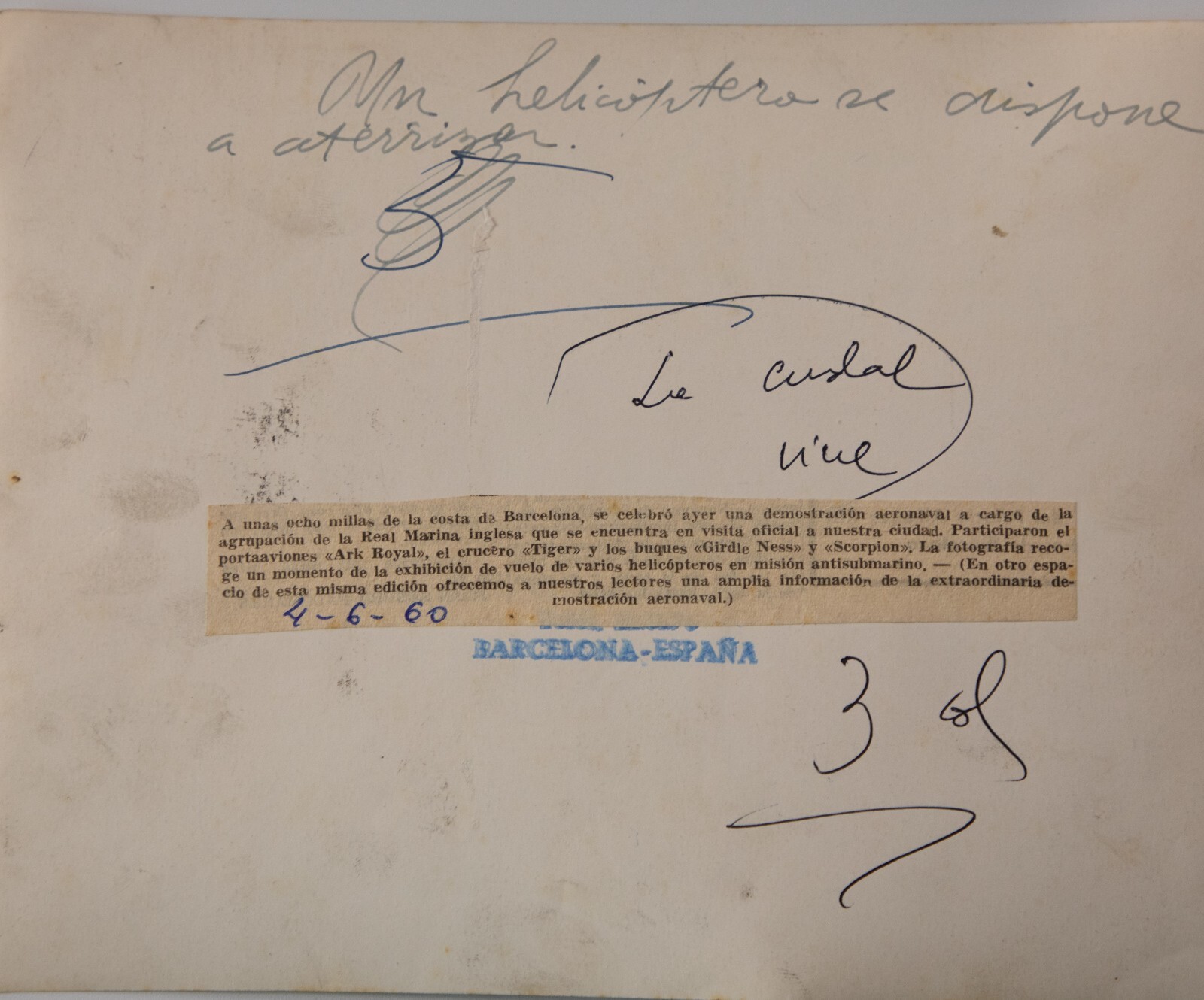 TIRAGE PHOTO DE PRESSE MILITARIA 1960 18X24cm DEMONSTRATION EN MER – Image 2