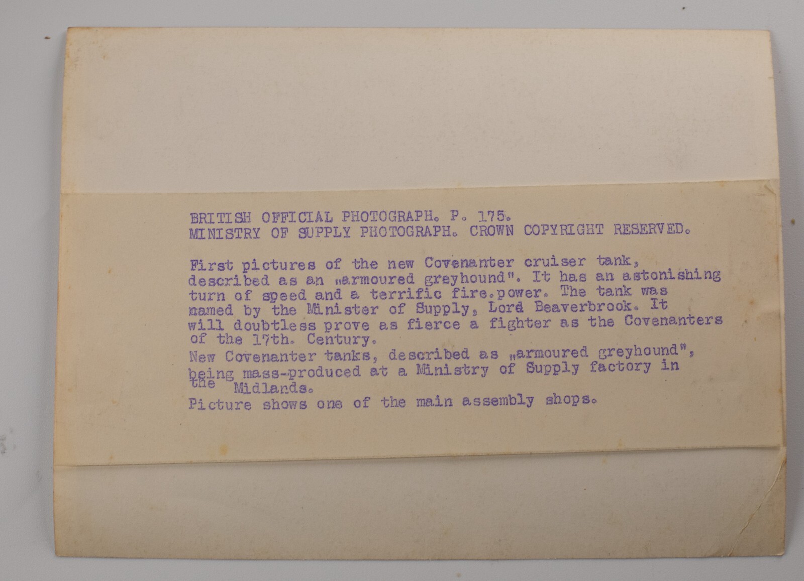 TIRAGE PHOTO ARGENTIQUE OFFICIEL BRITANIQUE DE PRESSE MILITARIA 1945 15X21cm – Image 2