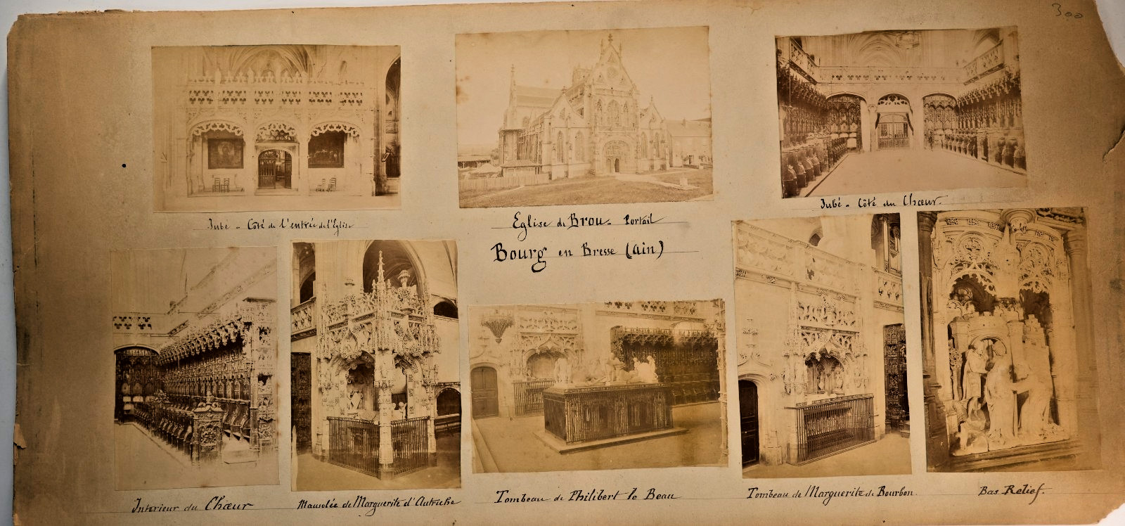 PHOTO Albumine France Bourg en Bresse 8 Photo 10X15cm Carton 32X64cm 1870