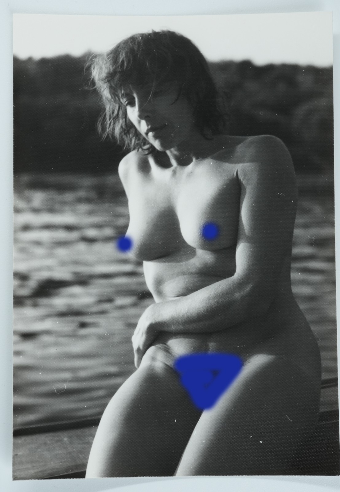 TIRAGE PHOTO ATRGENTIQUE 1960-70 FEMME NUE AMATEUR NU SNAP SHOT