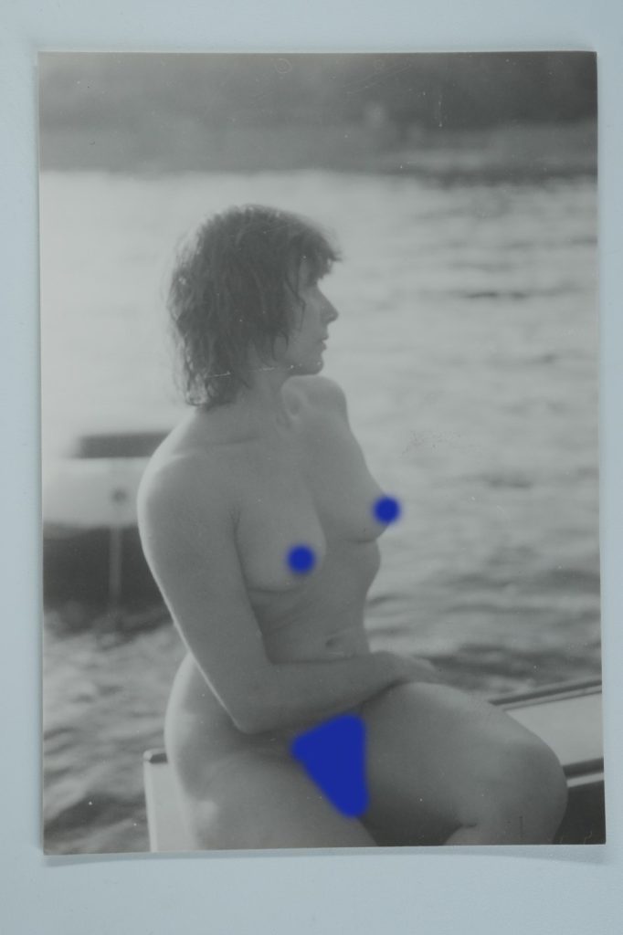TIRAGE PHOTO	 ATRGENTIQUE 1960-70	FEMME NUE AMATEUR NU SNAP SHOT