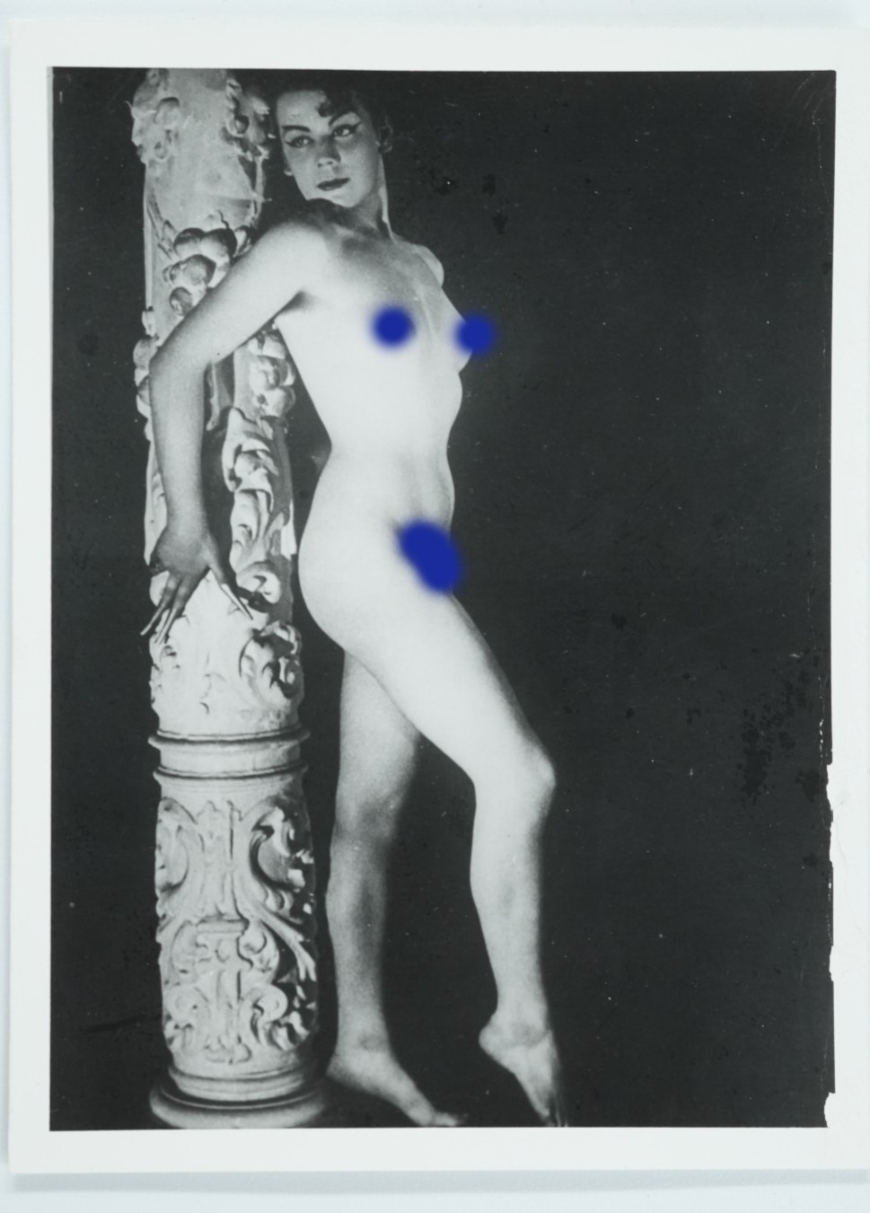 TIRAGE PHOTO ARGENTIQUE 1960 FEMME NUE NU ARTISTIQUE FORMAT 9X11cm