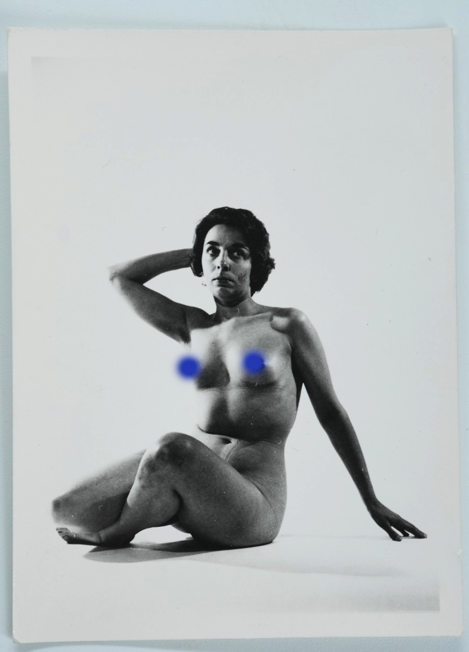 TIRAGE PHOTO ARGENTIQUE 1960 FEMME NUE NU ARTISTIQUE FORMAT 9X11cm