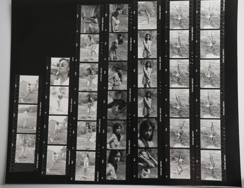 PHOTO Argentique France Planche contact femme nue nu artistique 24x30cm 1980