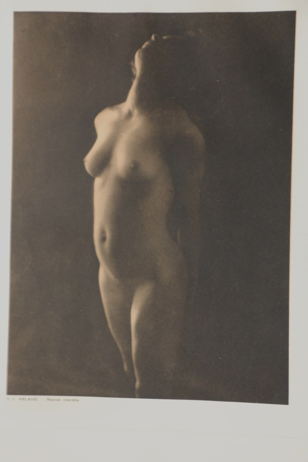 HELIOGRAVURE G.L.ARLAUD 1920 FEMME NUE NU ARTISTIQUE 16X22cm
