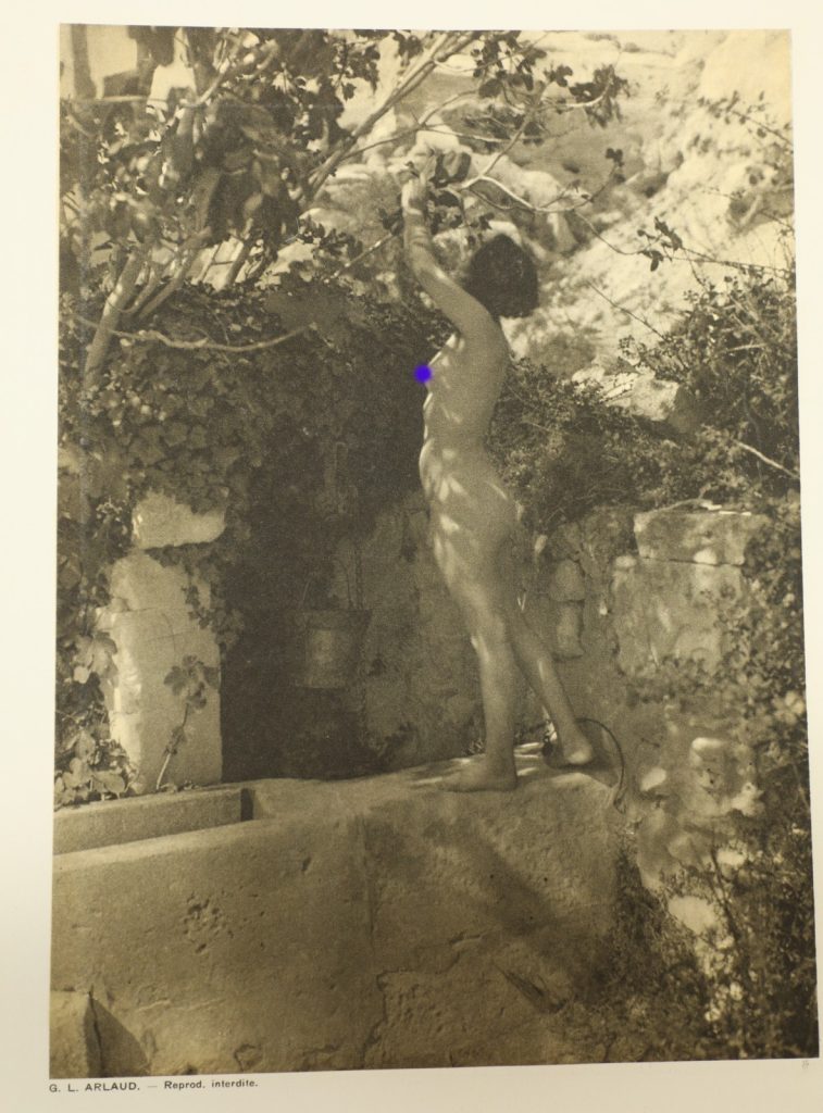 Photogravure Georges-Louis Arlaud 1920 FEMME NUE NU ARTISTIQUE 16X22cm